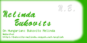 melinda bukovits business card